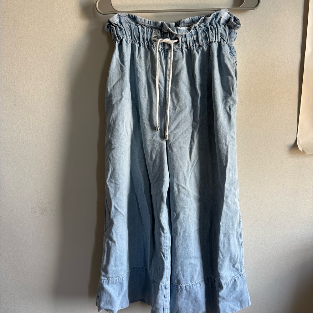 Top Shop Light Blue Wide-Leg Pants